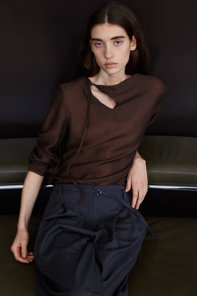 Understanding - Korean Women Fashion - #womensfashion - Tie Open Blouse - 4