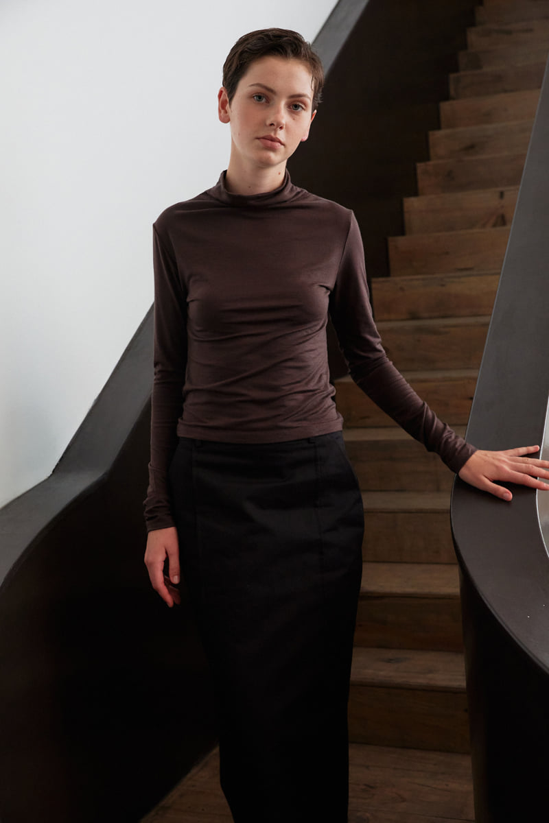 Understanding - Korean Women Fashion - #momslook - Soft Half Turtleneck Tee - 7