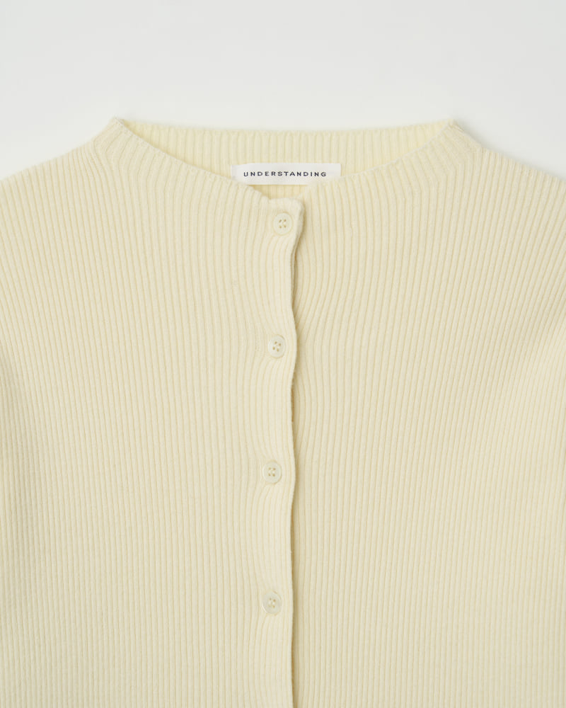 Understanding - Korean Women Fashion - #momslook - Half Neck Ribbed Cardigan - 10