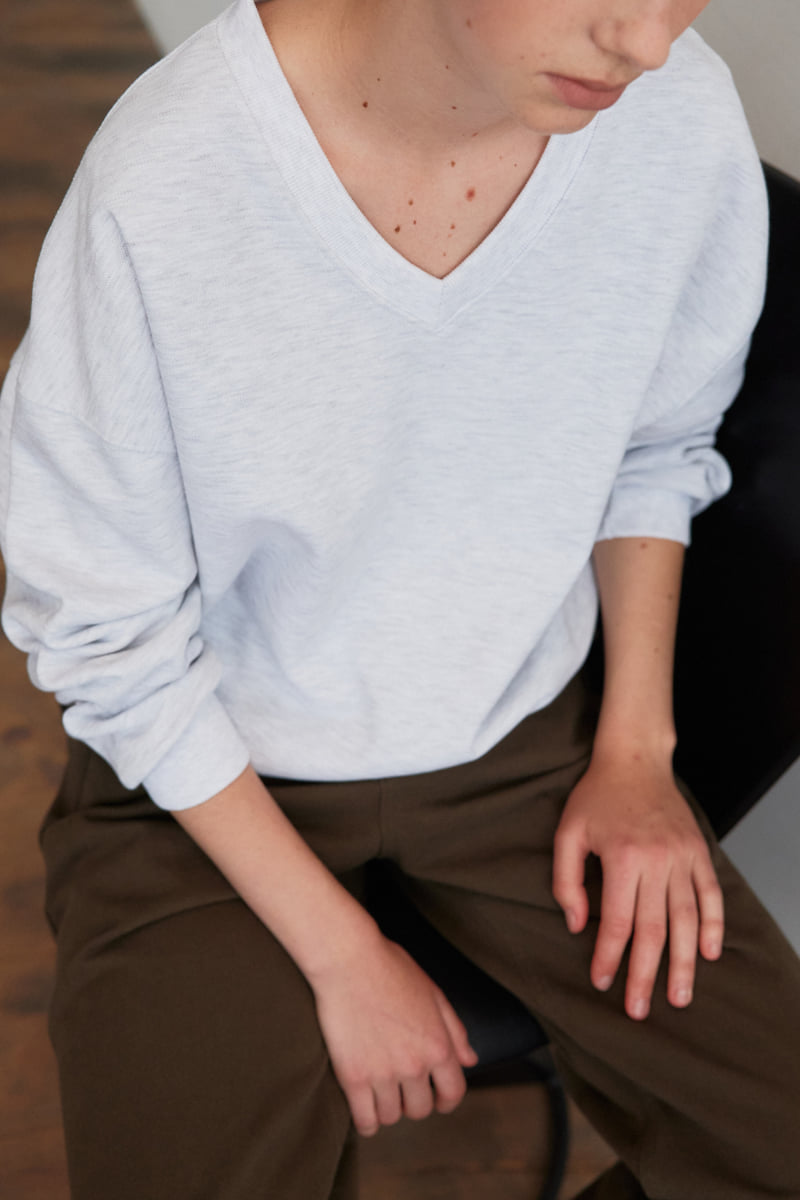 Understanding - Korean Women Fashion - #momslook - V Neck Sweatshirt - 7