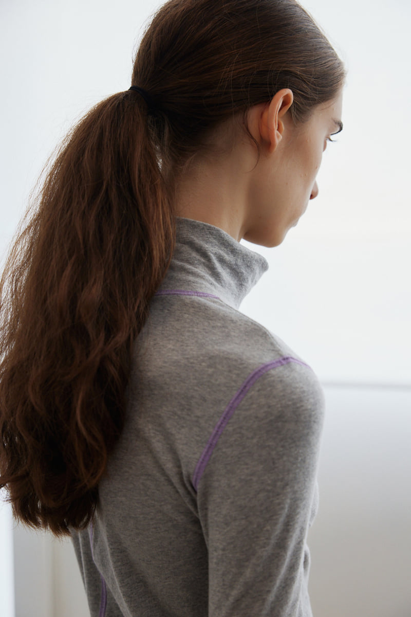 Understanding - Korean Women Fashion - #momslook - Stitch Turtleneck Tee - 6