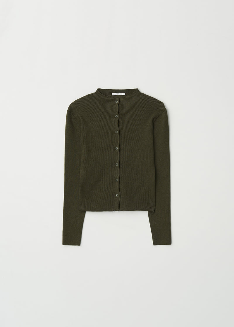 Understanding - Korean Women Fashion - #restrostyle - Half Neck Ribbed Cardigan