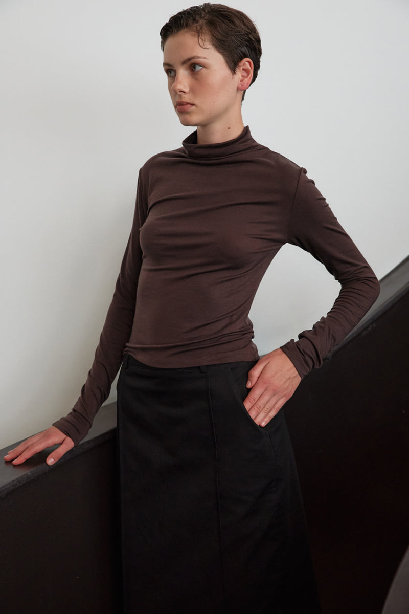 Understanding - Korean Women Fashion - #romanticstyle - Soft Half Turtleneck Tee - 3