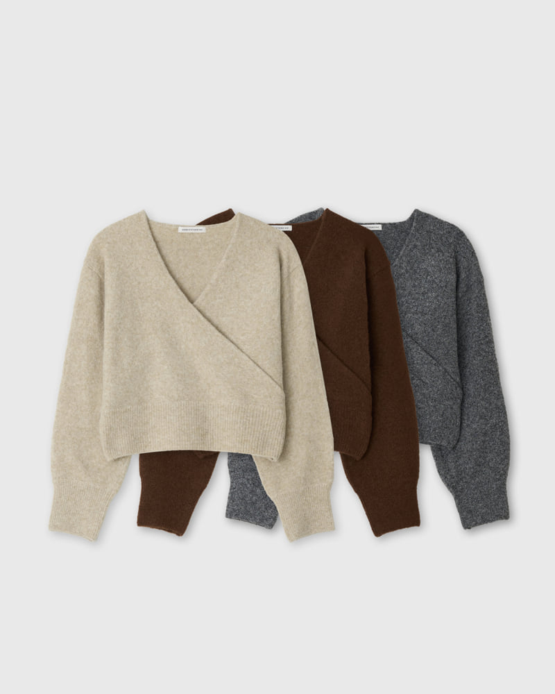 Understanding - Korean Women Fashion - #thatsdarling - Wrap Knitwear - 2