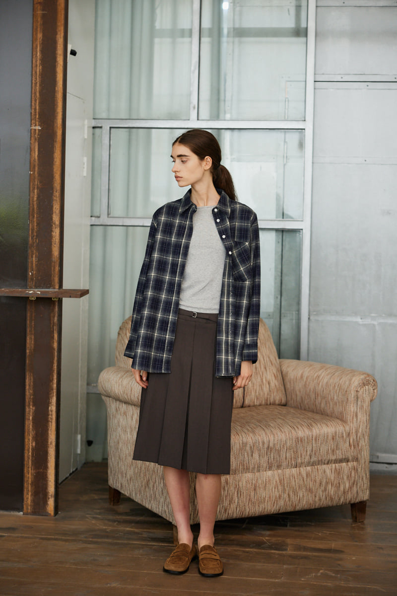 Understanding - Korean Women Fashion - #thatsdarling - Big Check Shirt - 4