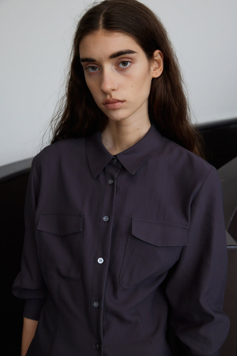 Understanding - Korean Women Fashion - #momslook - Pocket Line Shirt - 4