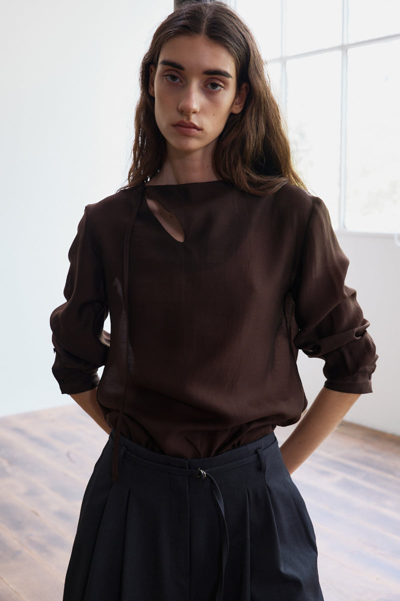 Understanding - Korean Women Fashion - #womensfashion - Tie Open Blouse - 9