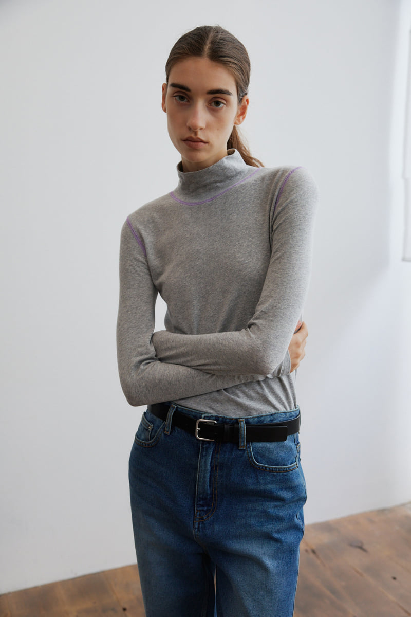 Understanding - Korean Women Fashion - #womensfashion - Stitch Turtleneck Tee - 3