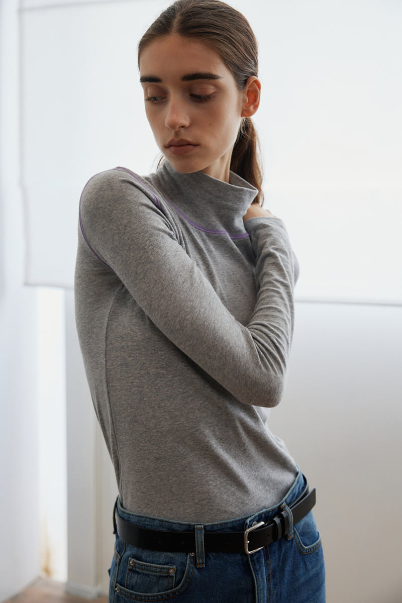 Understanding - Korean Women Fashion - #womensfashion - Stitch Turtleneck Tee - 5