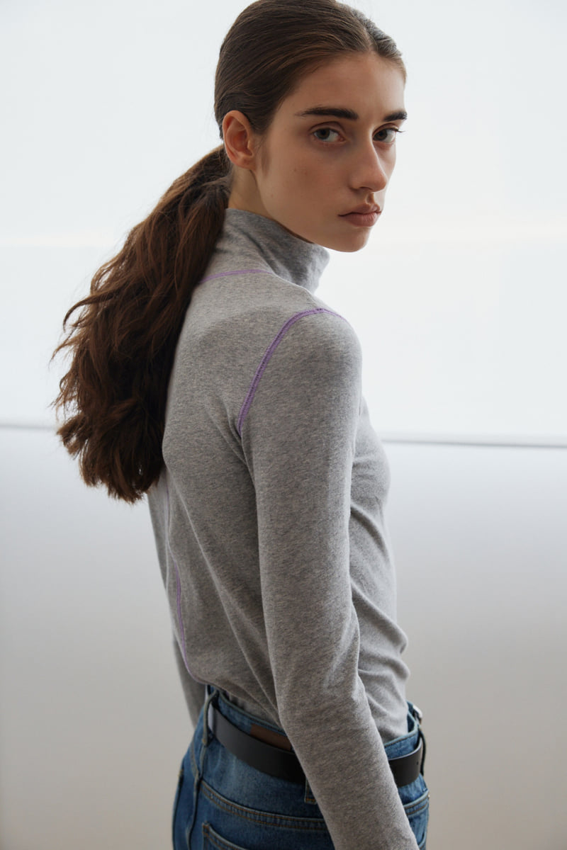Understanding - Korean Women Fashion - #womensfashion - Stitch Turtleneck Tee - 7