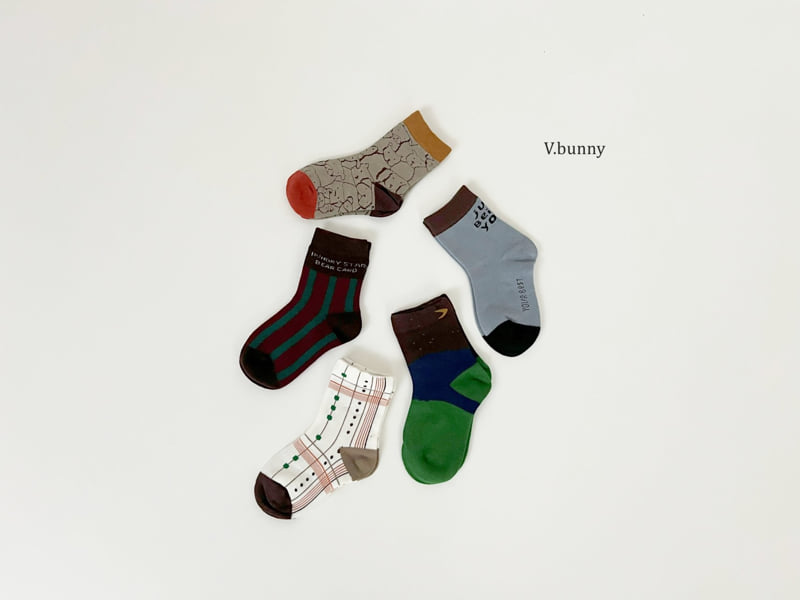 V Bunny - Korean Children Fashion - #kidzfashiontrend - Just Socks Set - 4