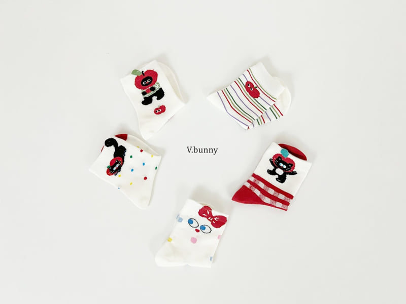 V Bunny - Korean Children Fashion - #Kfashion4kids - Kapel Socks Set - 3