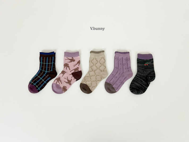 V Bunny - Korean Children Fashion - #Kfashion4kids - Swallow Socks Set