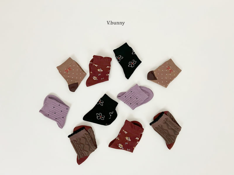 V Bunny - Korean Children Fashion - #childofig - Dodori Socks Set - 10