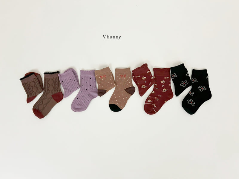 V Bunny - Korean Children Fashion - #childofig - Dodori Socks Set - 11