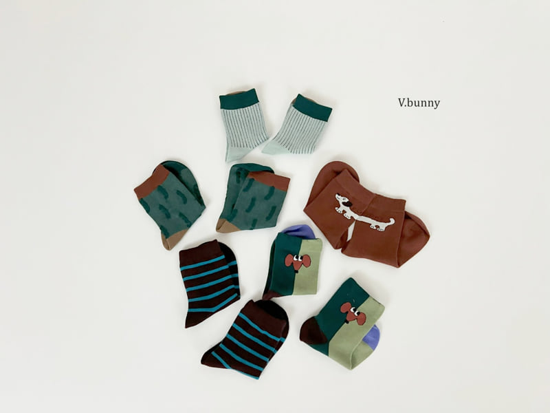 V Bunny - Korean Children Fashion - #childofig - Puppy Day Socks Set - 4