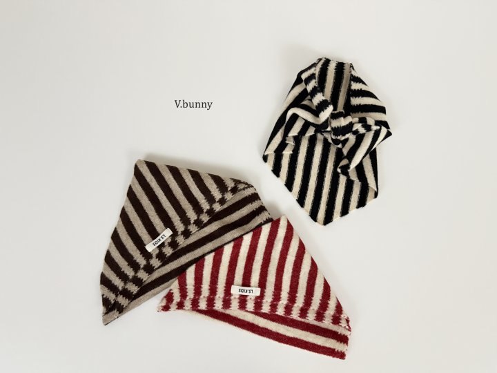 V Bunny - Korean Children Fashion - #childofig - Stripe Muffler - 3