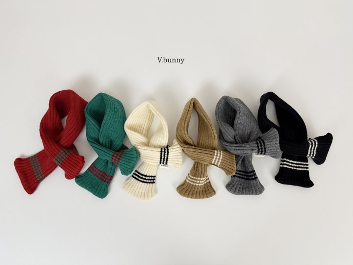 V Bunny - Korean Children Fashion - #childofig - Triple Stripe Muffler