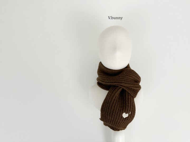 V Bunny - Korean Children Fashion - #childofig - Heart Embroidery Muffler - 6