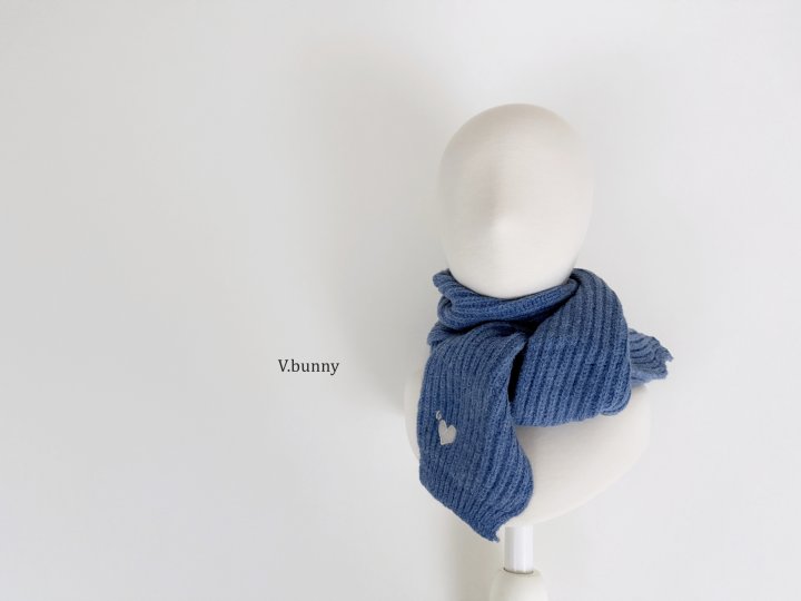V Bunny - Korean Children Fashion - #childofig - Heart Embroidery Muffler - 7