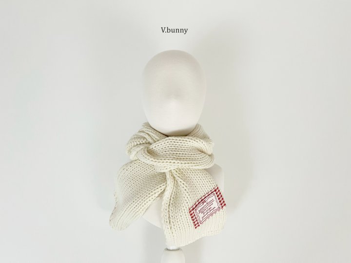 V Bunny - Korean Children Fashion - #childofig - Check Label Muffler - 10
