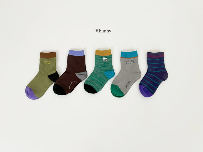 V Bunny - Korean Children Fashion - #childrensboutique - Star Time Socks Set