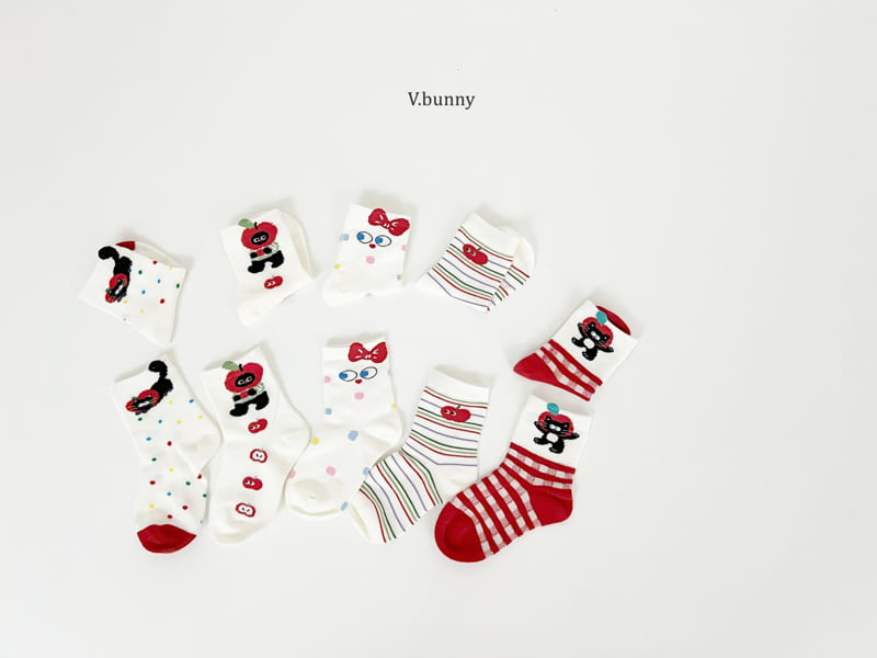 V Bunny - Korean Children Fashion - #childrensboutique - Kapel Socks Set - 10