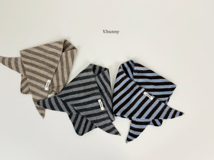 V Bunny - Korean Children Fashion - #childofig - Stripe Muffler - 4