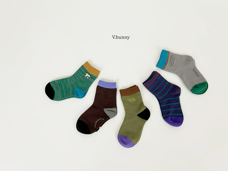 V Bunny - Korean Children Fashion - #designkidswear - Star Time Socks Set - 2