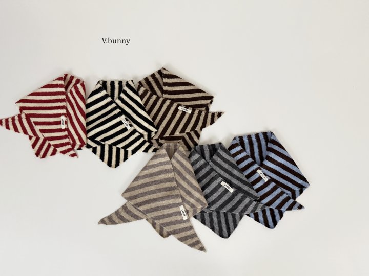 V Bunny - Korean Children Fashion - #designkidswear - Stripe Muffler - 5