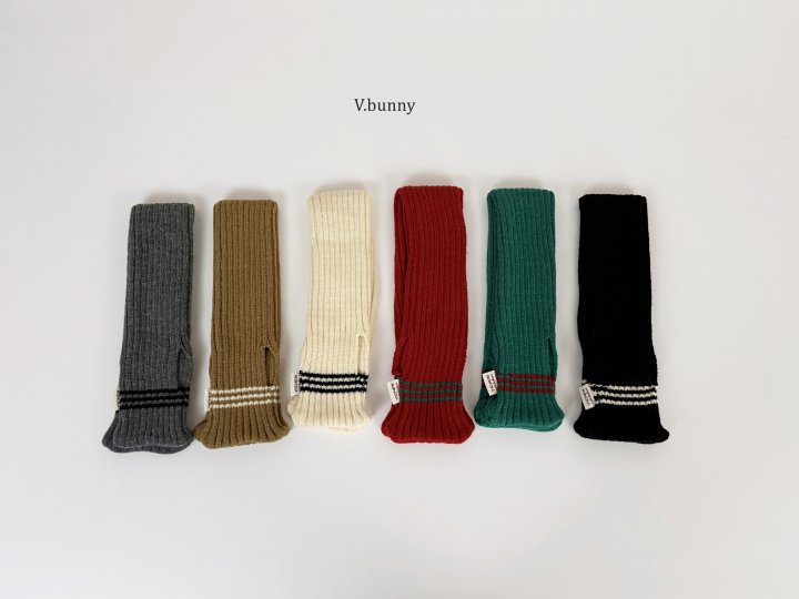 V Bunny - Korean Children Fashion - #designkidswear - Triple Stripe Muffler - 3
