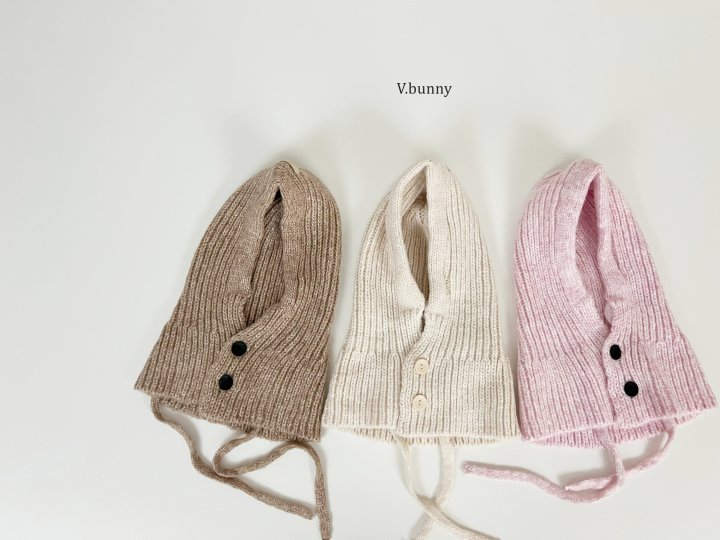 V Bunny - Korean Children Fashion - #designkidswear - Button Balaclava - 2