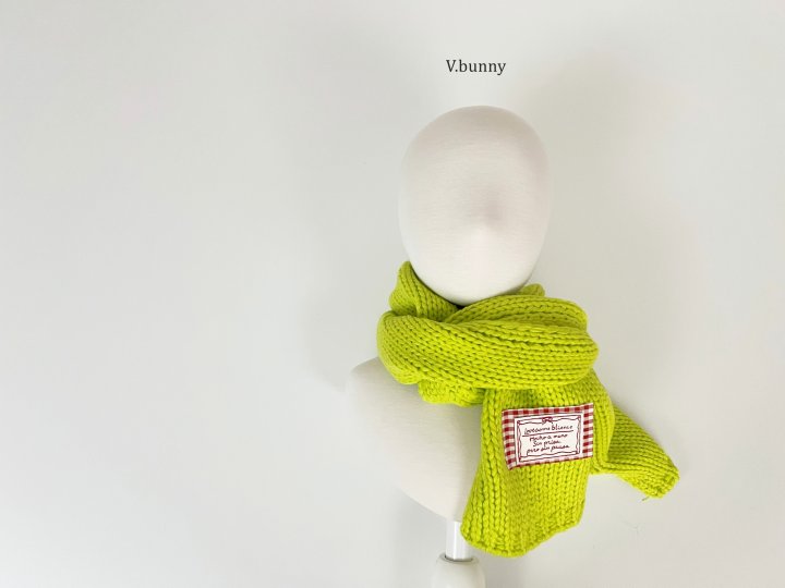 V Bunny - Korean Children Fashion - #designkidswear - Check Label Muffler - 12
