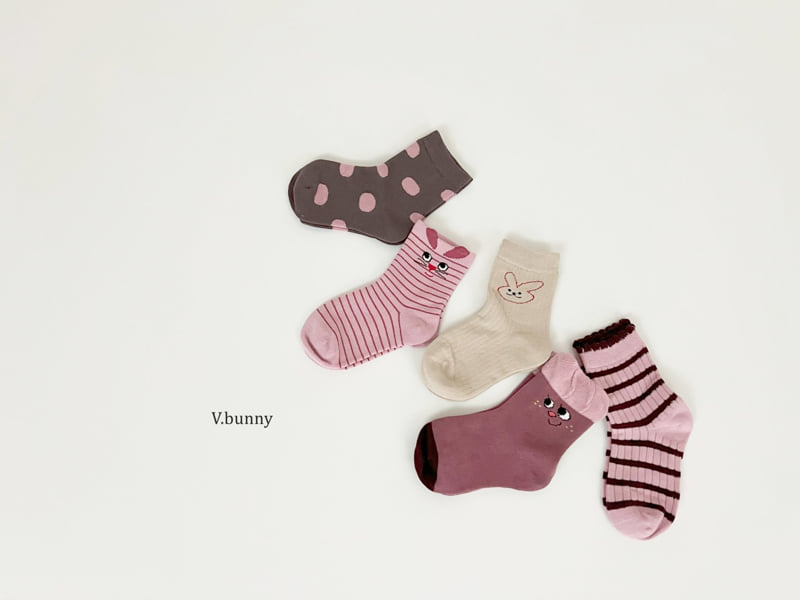 V Bunny - Korean Children Fashion - #discoveringself - Danto Socks Set - 2