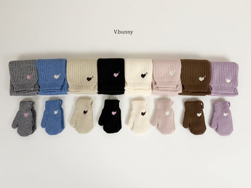 V Bunny - Korean Children Fashion - #discoveringself - Heart Embroidery Gloves - 11