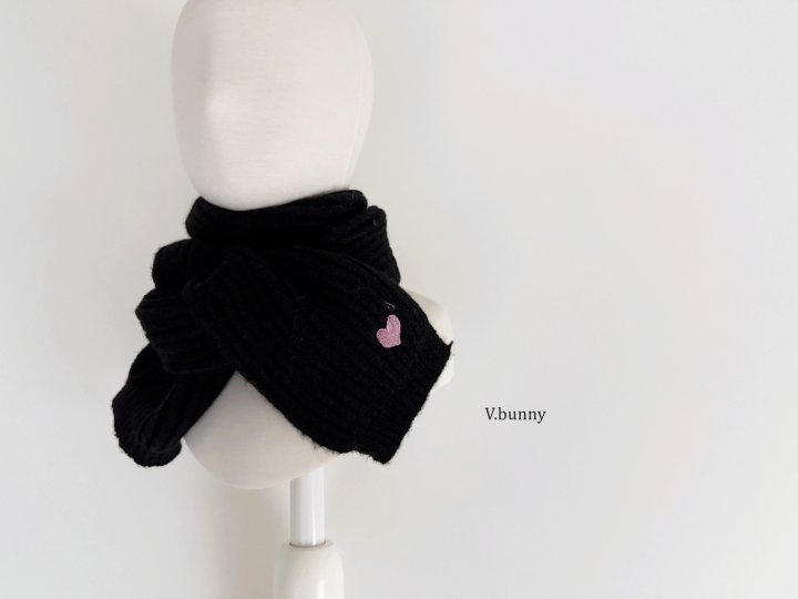 V Bunny - Korean Children Fashion - #discoveringself - Heart Embroidery Muffler - 10