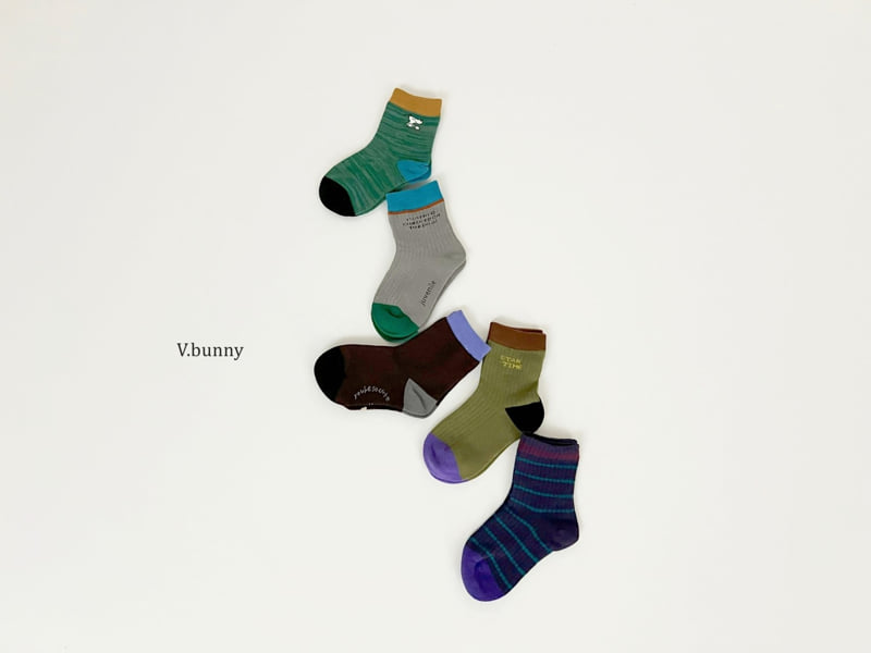 V Bunny - Korean Children Fashion - #discoveringself - Star Time Socks Set - 4