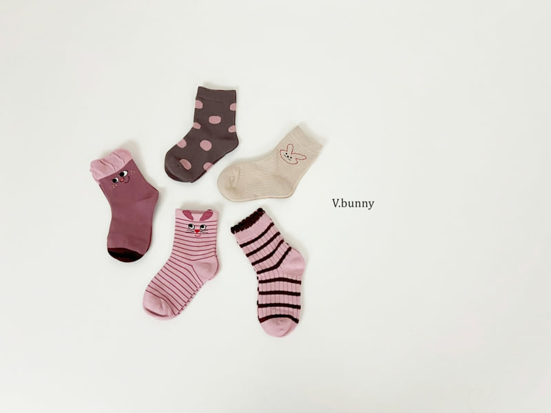 V Bunny - Korean Children Fashion - #fashionkids - Danto Socks Set - 3