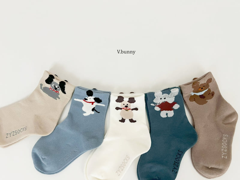 V Bunny - Korean Children Fashion - #fashionkids - Elbe Socks Set - 2