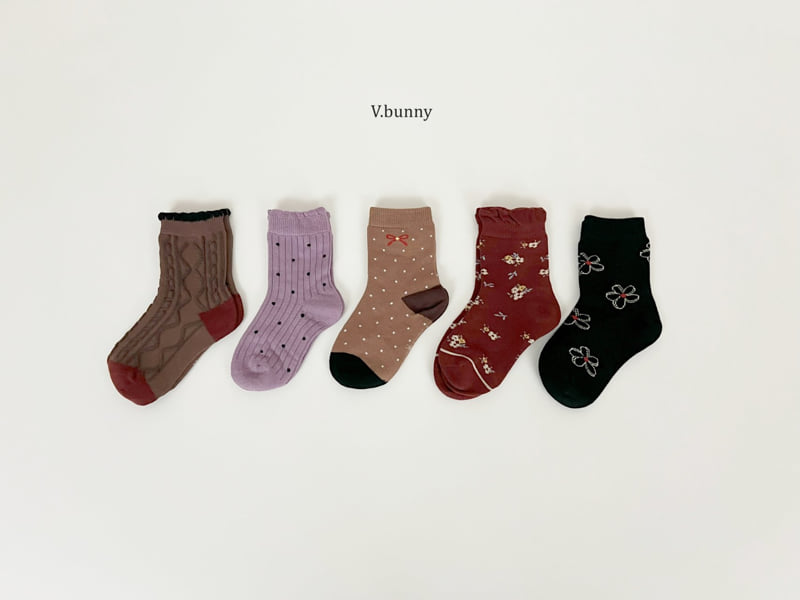 V Bunny - Korean Children Fashion - #fashionkids - Dodori Socks Set