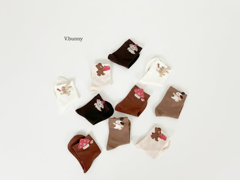 V Bunny - Korean Children Fashion - #fashionkids - Star Mushroom Socks Set - 10