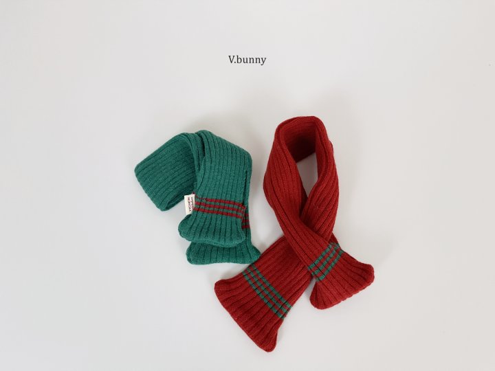 V Bunny - Korean Children Fashion - #fashionkids - Triple Stripe Muffler - 5