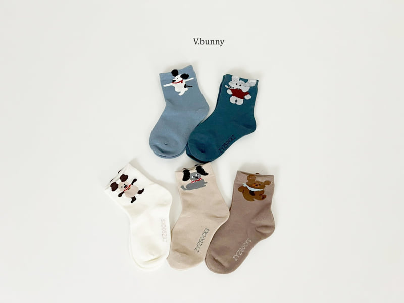 V Bunny - Korean Children Fashion - #kidsshorts - Elbe Socks Set - 3