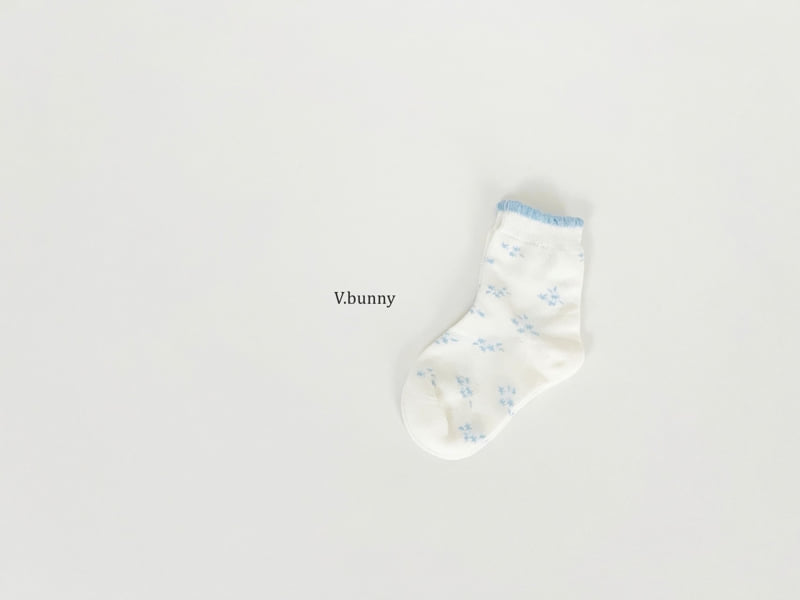 V Bunny - Korean Children Fashion - #kidsshorts - Sky Ribbon Socks Set - 7