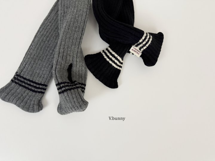 V Bunny - Korean Children Fashion - #kidsshorts - Triple Stripe Muffler - 6