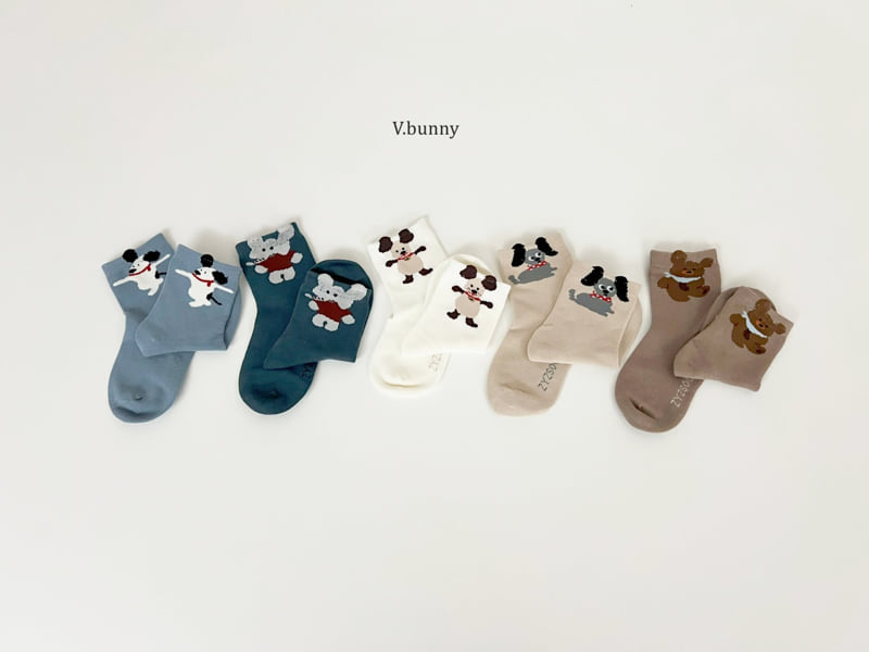 V Bunny - Korean Children Fashion - #kidsshorts - Elbe Socks Set - 4