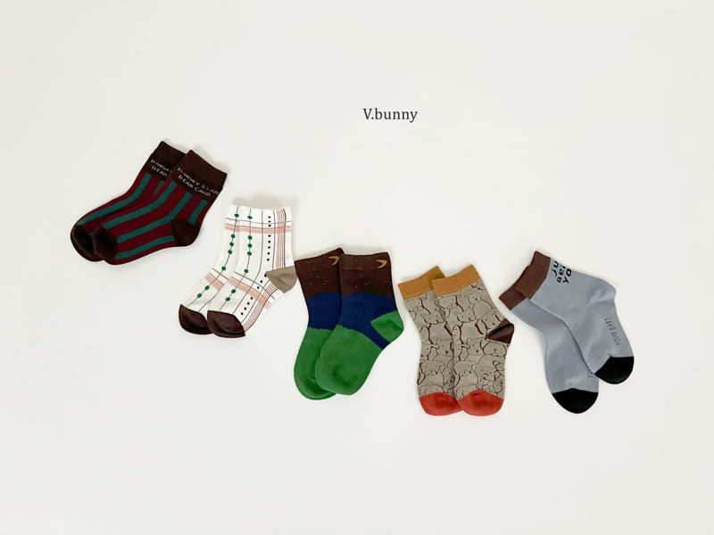 V Bunny - Korean Children Fashion - #kidsstore - Just Socks Set - 2