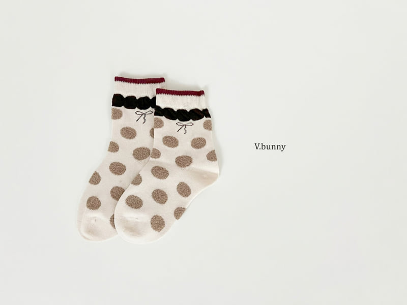 V Bunny - Korean Children Fashion - #kidsstore - Bunny Ribbon Socks Set - 9