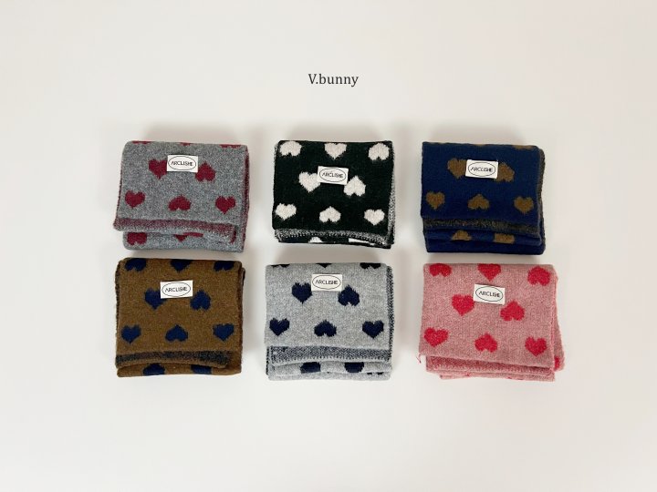 V Bunny - Korean Children Fashion - #kidsstore - Heart Muffler