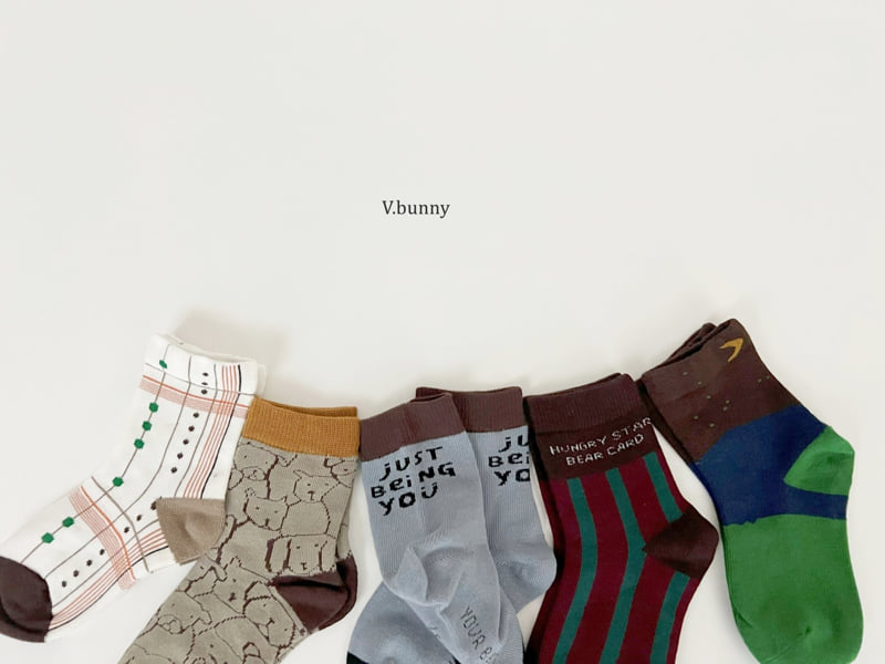 V Bunny - Korean Children Fashion - #kidzfashiontrend - Just Socks Set - 3